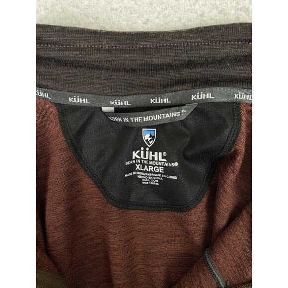 Kuhl Mens Revel 1/4 Zip Fleece Pullover Size XL Red Lightweight Sweater - Picture 7 of 7